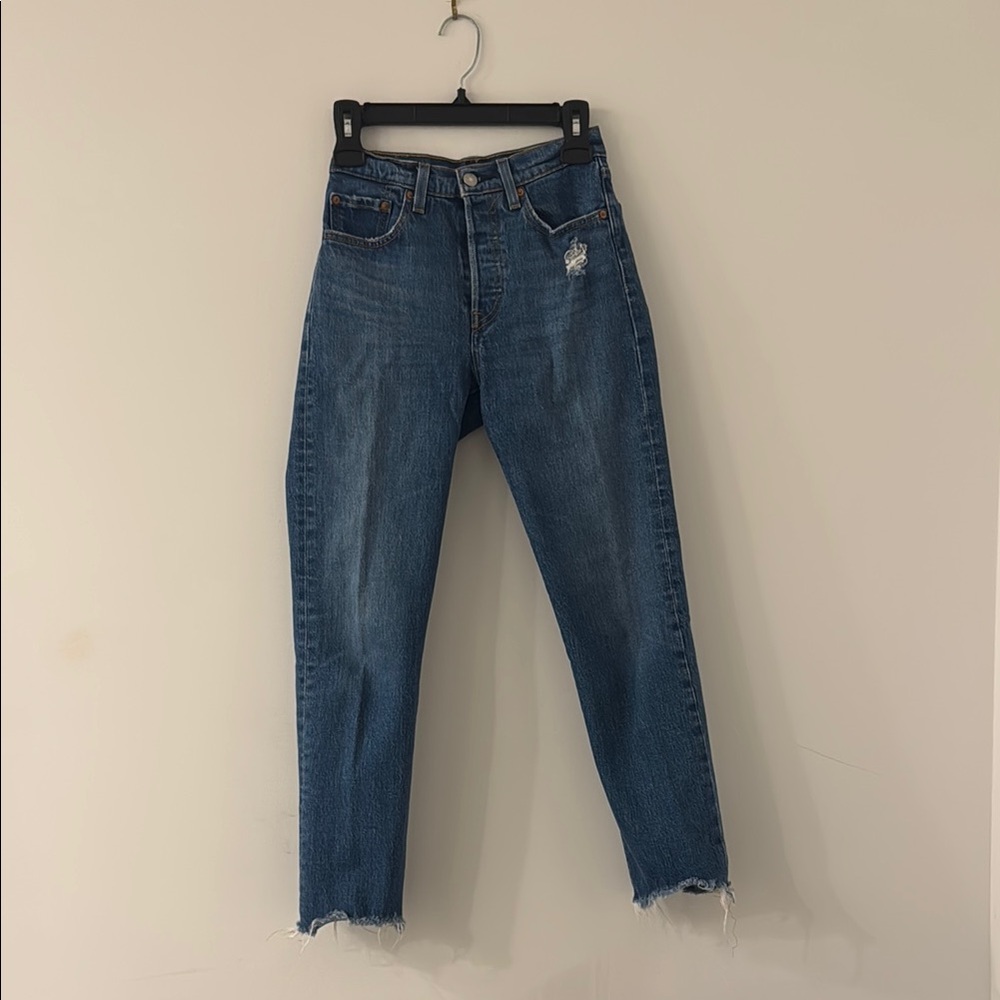 Levi's Blue Ankle Cropped Jeans